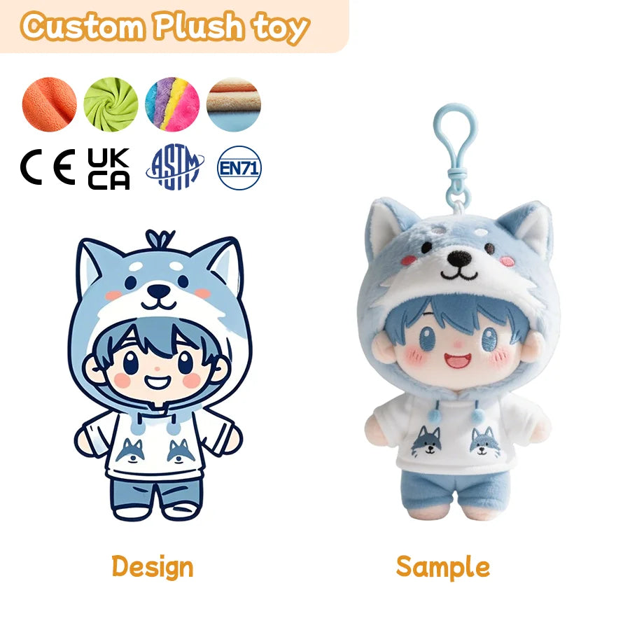 High Quality Custom Plush Manufacturers Plush Toy Custom Design  Plushie Keychain Custom