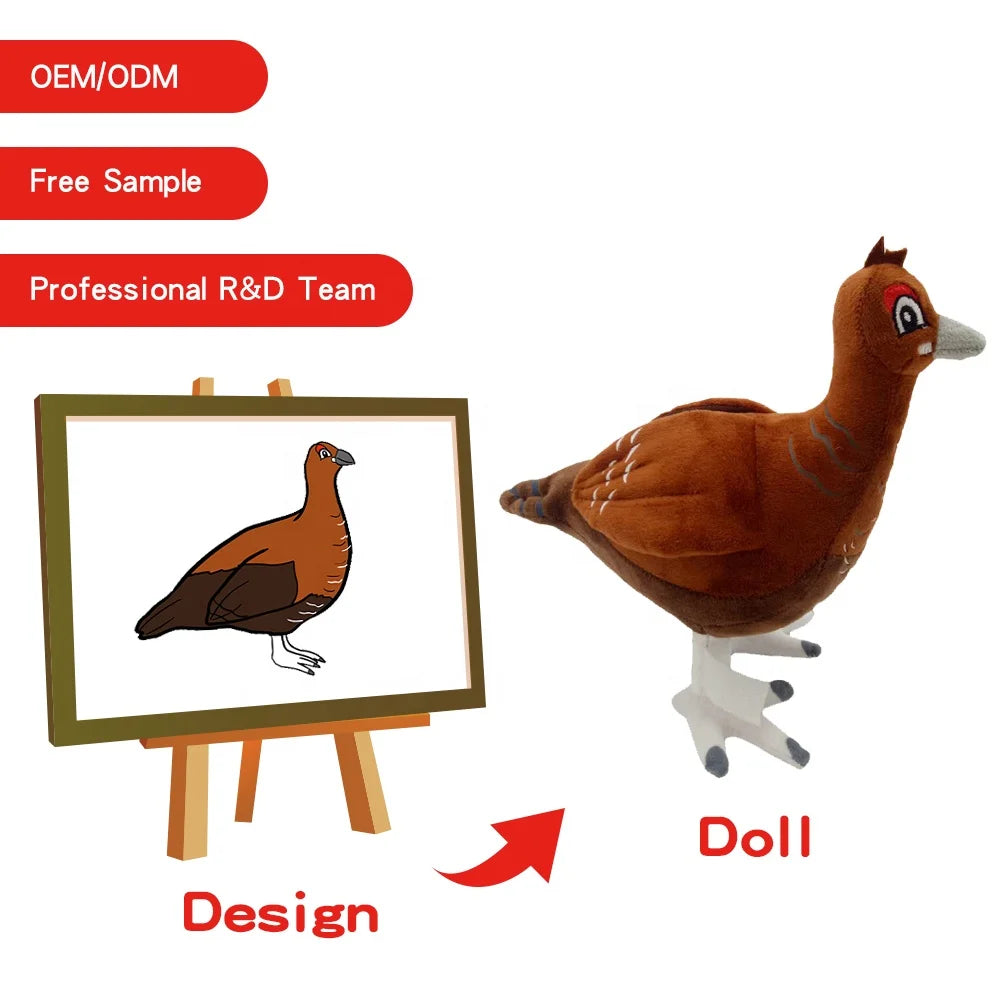 Hot Selling Custom Logo Stuffed Long Hair Plush Animal Toy With Quality PP Cotton