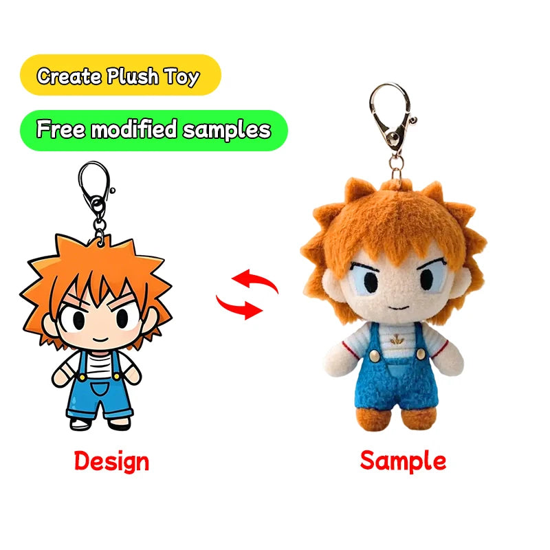 High Quality Custom Plush Manufacturers Plush Toy Custom Design  Plushie Keychain Custom