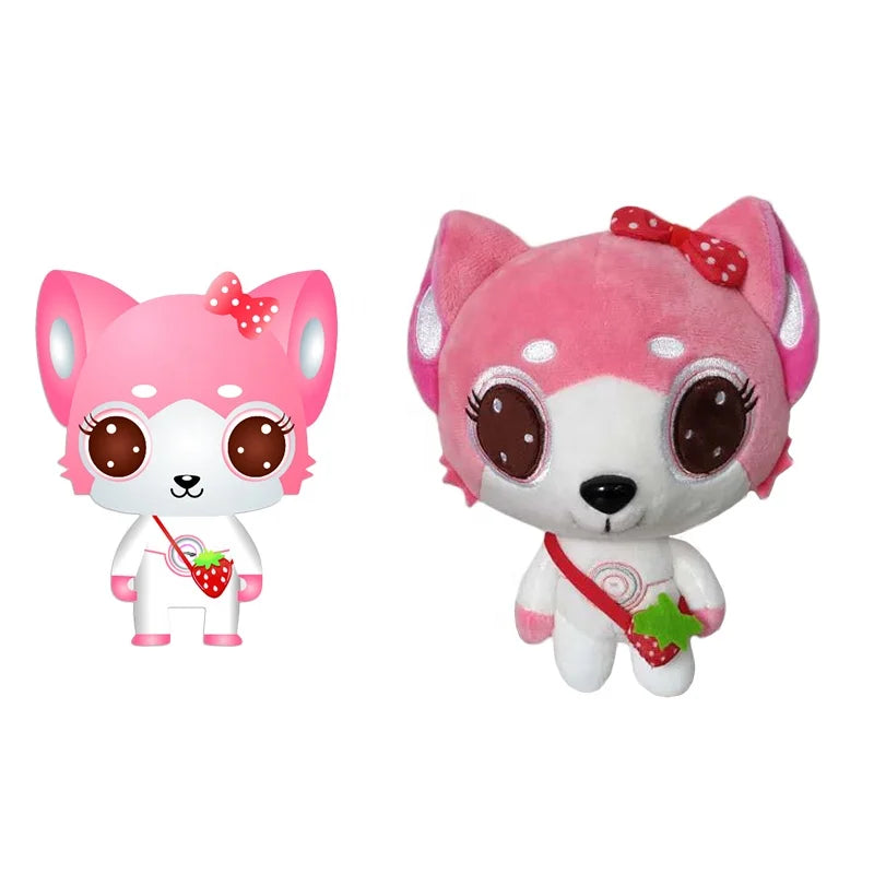 Customized Packaging Box OEM Custom Soft Plush Toy Stuffed Animal Fox