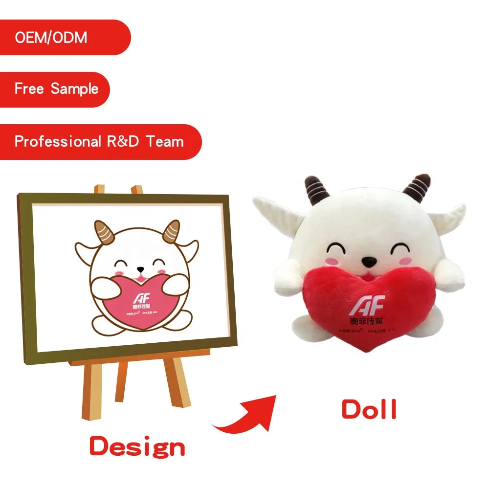 Wholesale Custom Stuffed Logo Doll Small Manufactures Soft Stuffed Animal Toys Plush Baby Doll