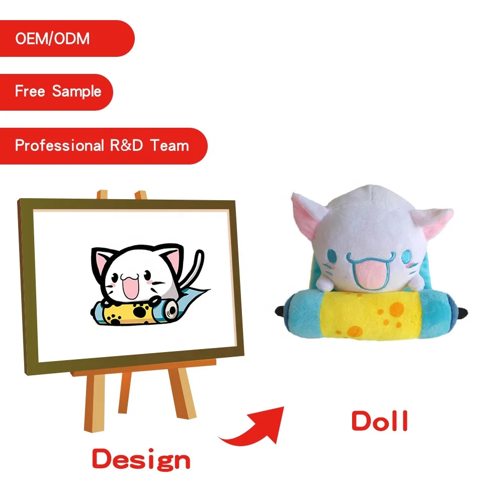 Wholesale Custom Stuffed Logo Doll Small Manufactures Soft Stuffed Animal Toys Plush Baby Doll