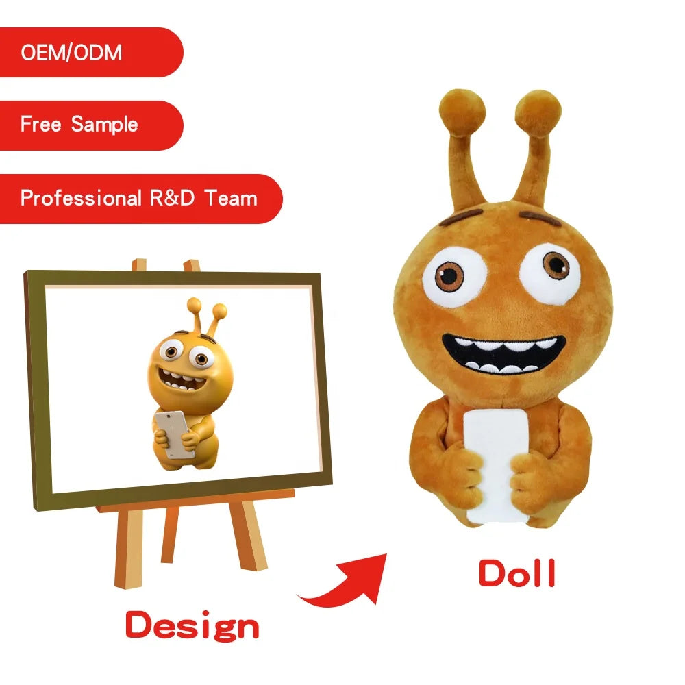 Hot Selling Custom Logo Stuffed Long Hair Plush Animal Toy With Quality PP Cotton