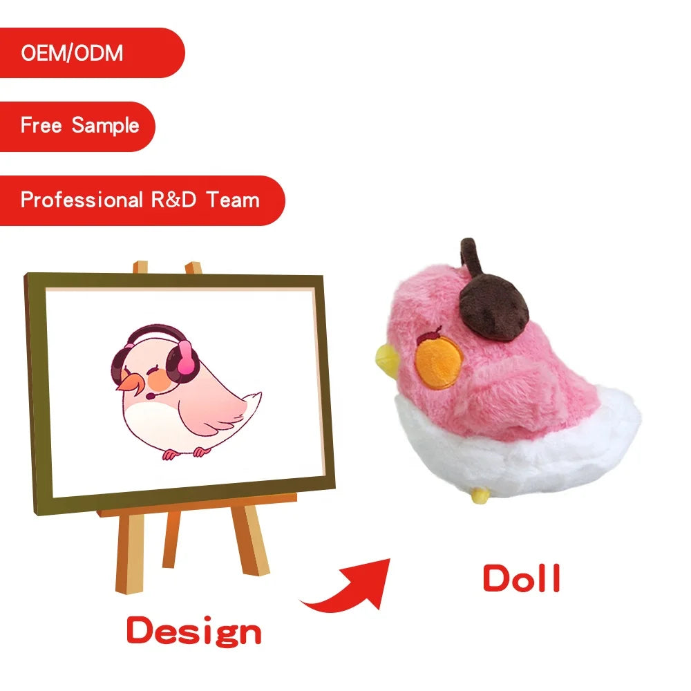 Wholesale Custom Stuffed Logo Doll Small Manufactures Soft Stuffed Animal Toys Plush Baby Doll