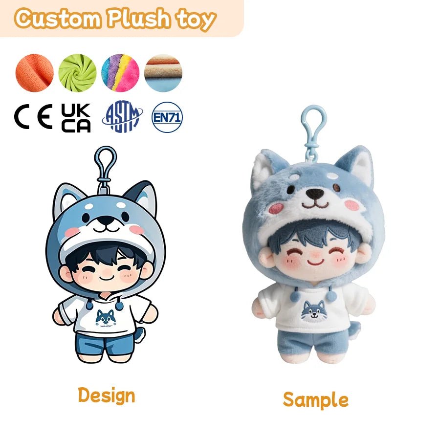 High Quality Custom Plush Manufacturers Plush Toy Custom Design  Plushie Keychain Custom