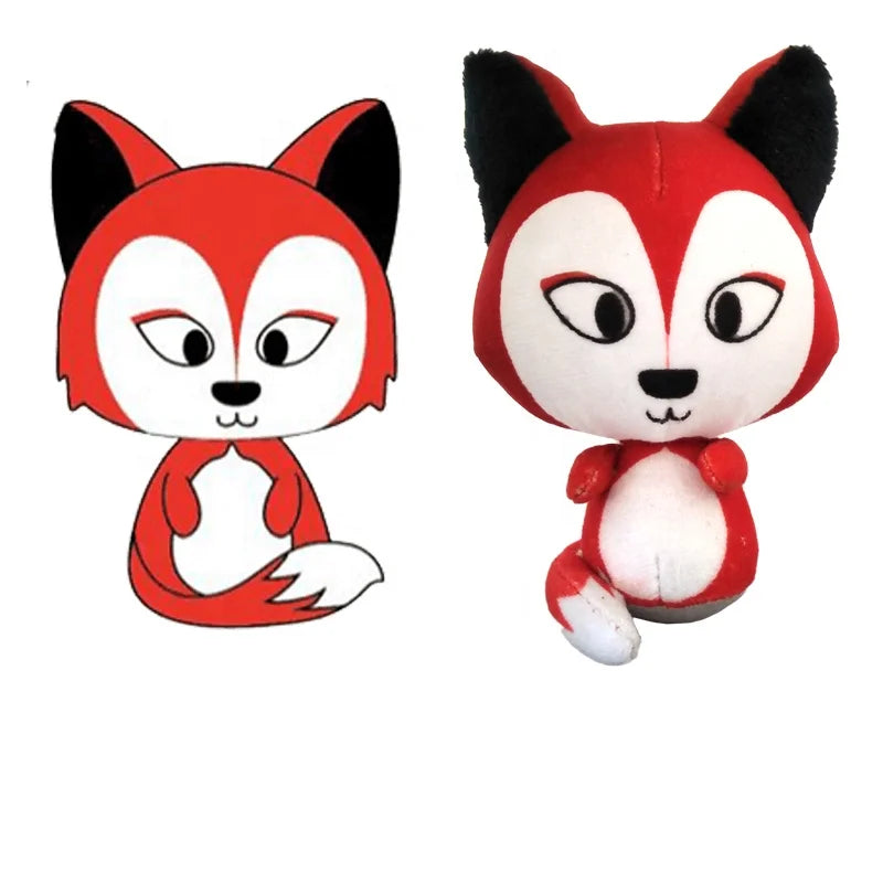 Customized Packaging Box OEM Custom Soft Plush Toy Stuffed Animal Fox